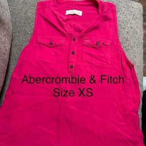 Abercrombie & Fitch Vibrant Pink Button-Up Top